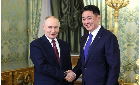МОНГОЛ УЛСЫН ЕРӨНХИЙЛӨГЧ У.ХҮРЭЛСҮХ, ОХУ-ЫН ЕРӨНХИЙЛӨГЧ В.В.ПУТИН НАР АЛБАН ЁСНЫ УУЛЗАЛТ ХИЙВ