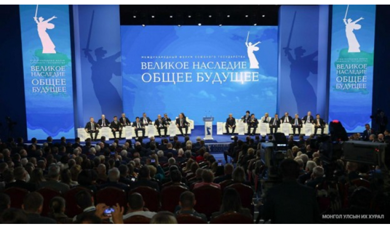 МОНГОЛ УЛСЫН ИХ ХУРЛЫН ДЭД ДАРГА Б.ПҮРЭВДОРЖ ТЭРГҮҮТЭЙ ТӨЛӨӨЛӨГЧИД “АУГАА ИХ ӨВ – ХАМТЫН ИРЭЭДҮЙ” ОЛОН УЛСЫН ЧУУЛГА УУЛЗАЛТАД ОРОЛЦОВ